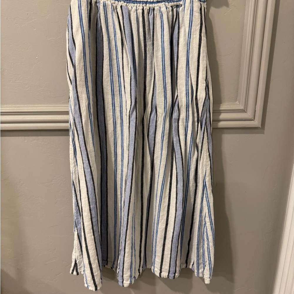 Striped Maxi Skirt in Blue and White